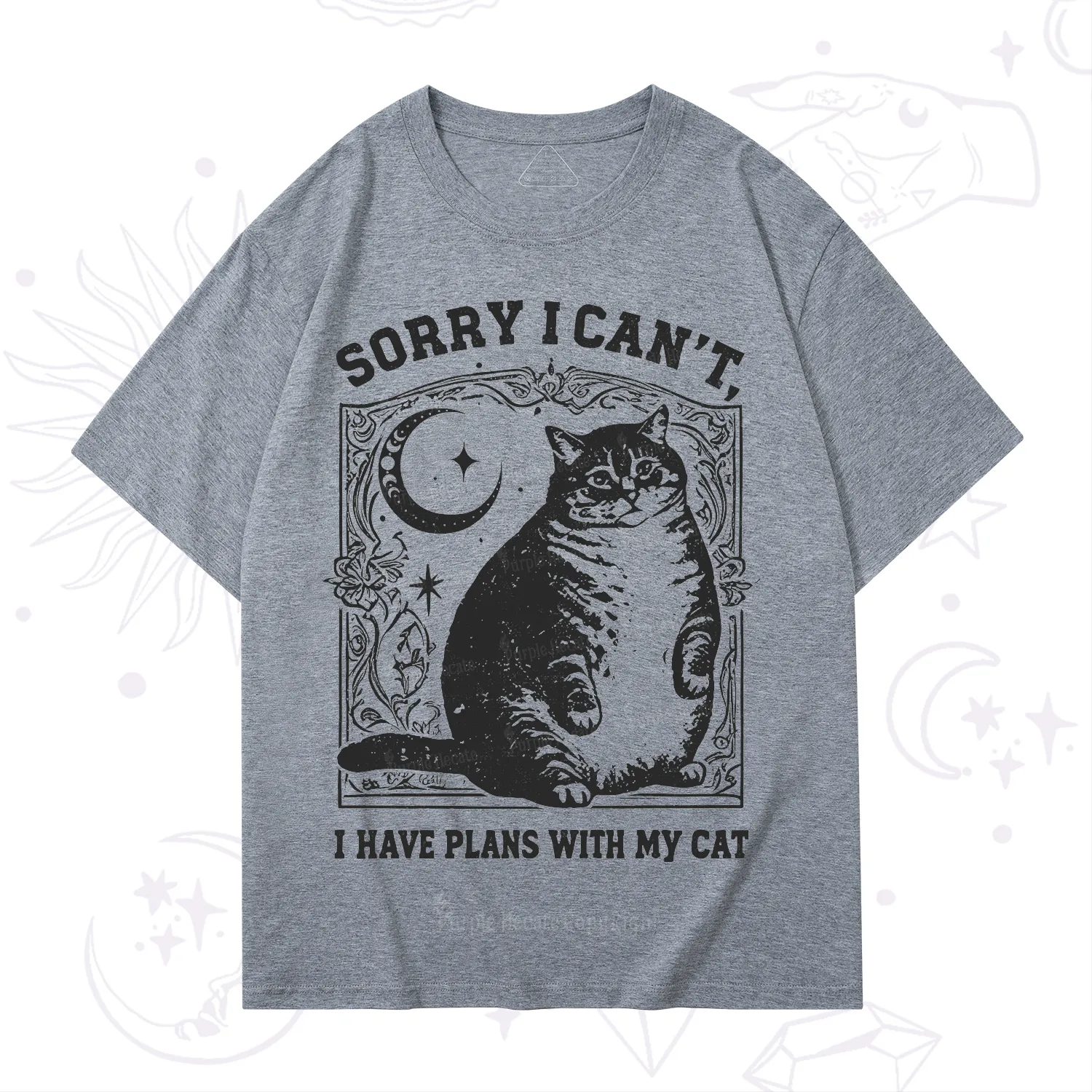 Purplehecate Sorry I Can't I Have Plans With My Cat T-Shirt