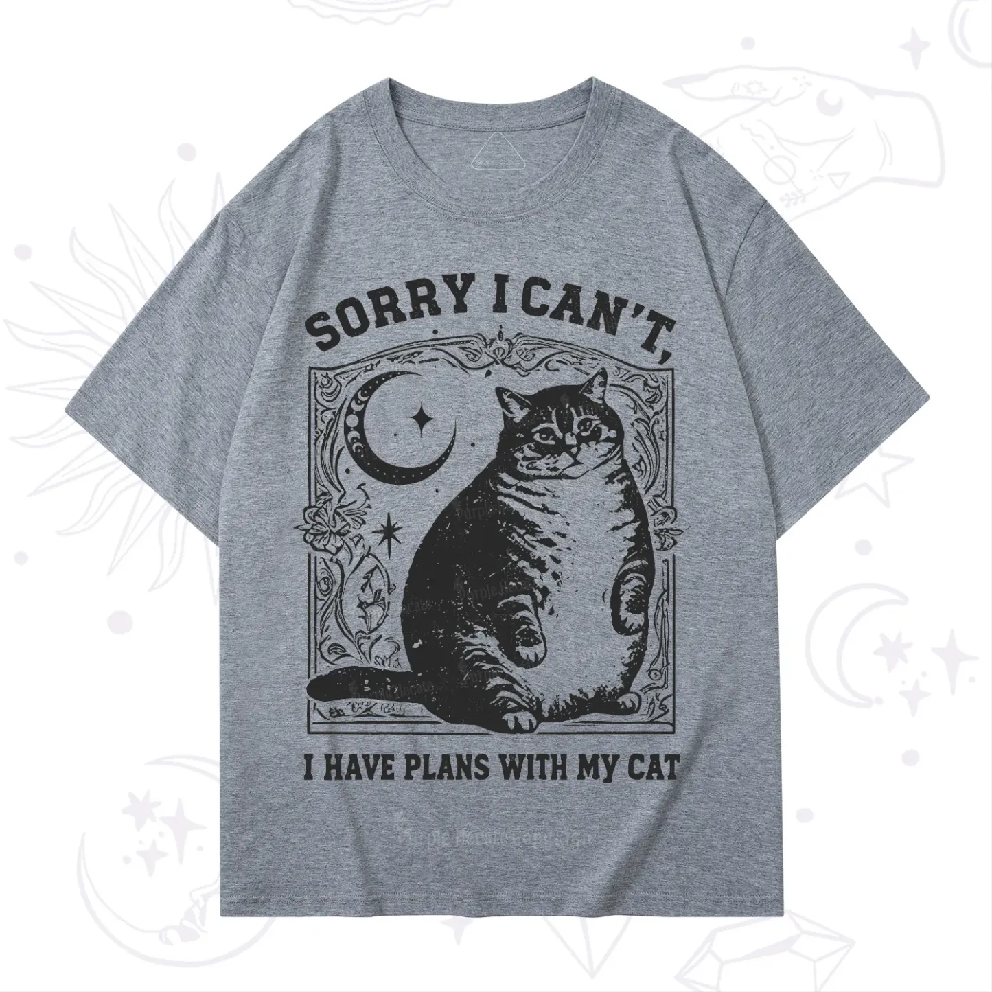 Purplehecate Sorry I Can't I Have Plans With My Cat T-Shirt