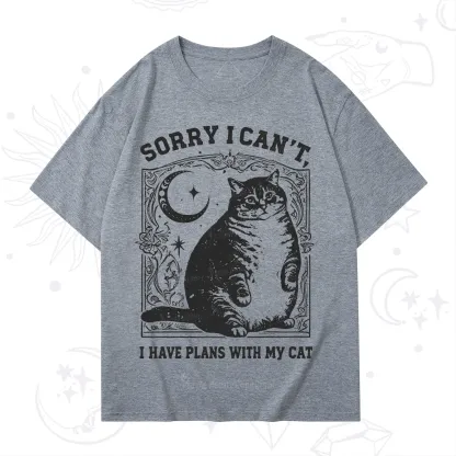 Purplehecate Sorry I Can't I Have Plans With My Cat T-Shirt