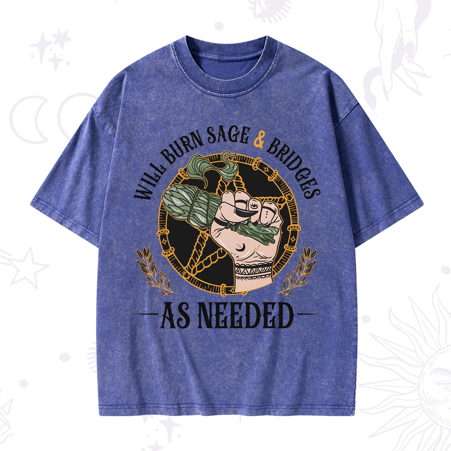 Purplehecate Will Burn Sage And Bridges Washed T-Shirt