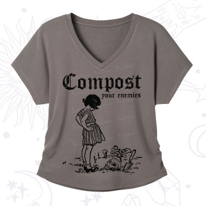 Purplehecate Compost Your Enemies V-Neck T-Shirt