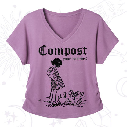 Purplehecate Compost Your Enemies V-Neck T-Shirt