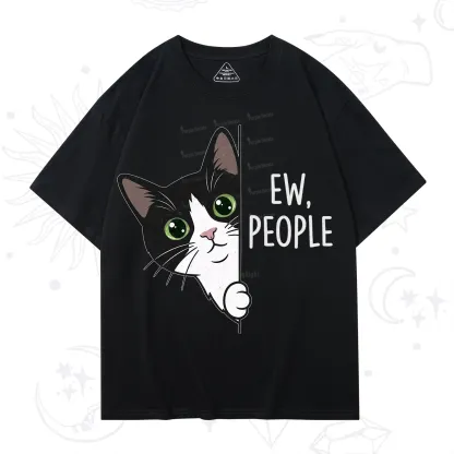 Purplehecate Funny Cat Ew People T-Shirt