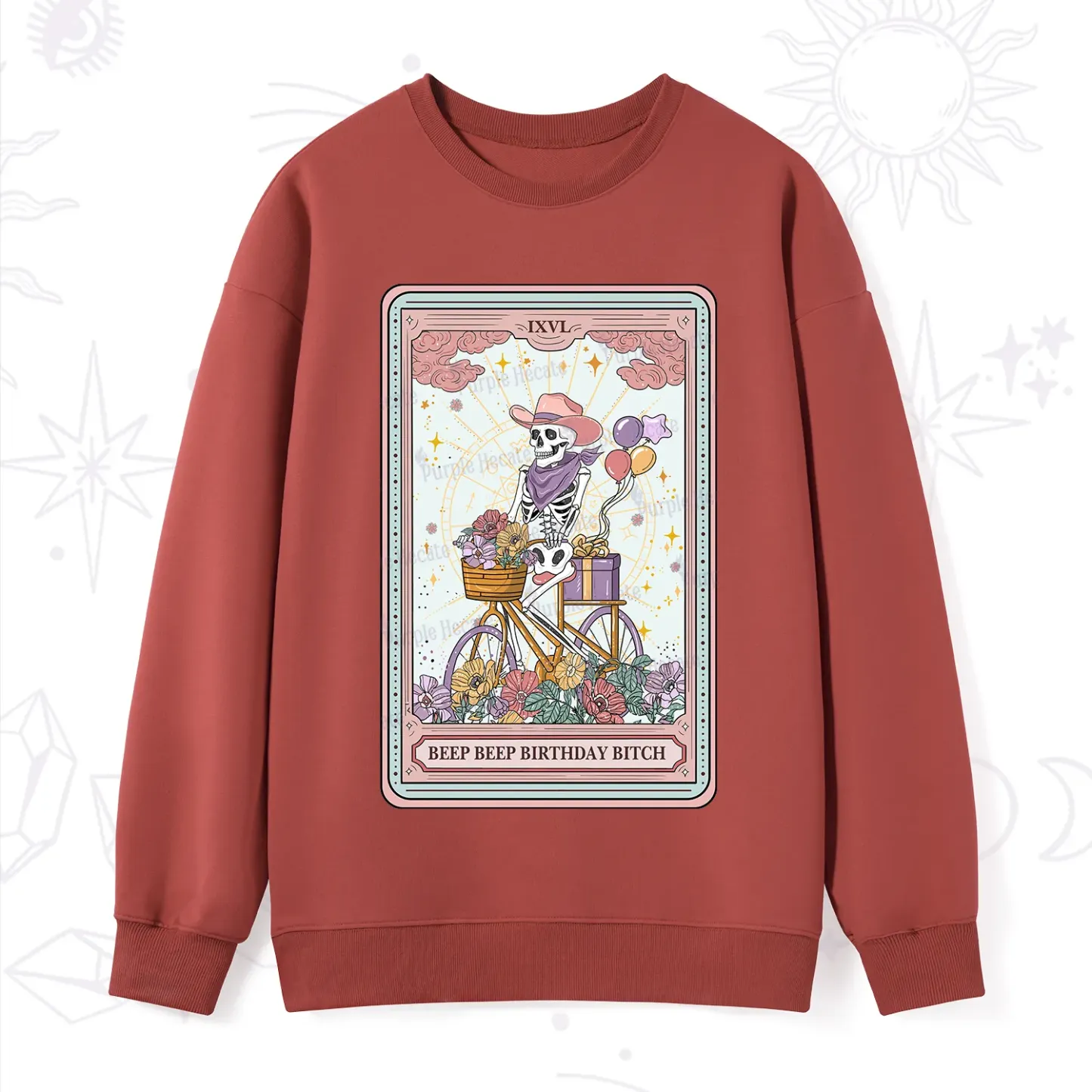 Purplehecate The Beep Beep Birthday Bitch Tarot Sweatshirt