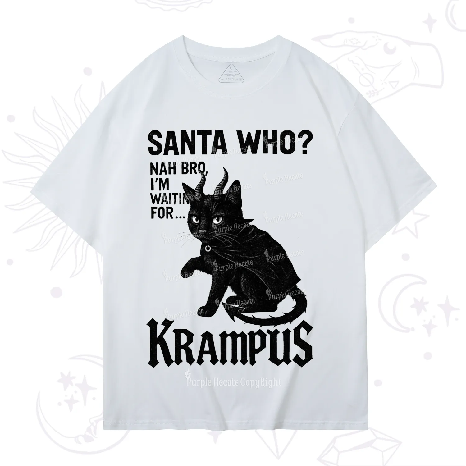 Purplehecate Santa Who? Nah Bro I'm Waiting for Krampus Christmas T-Shirt