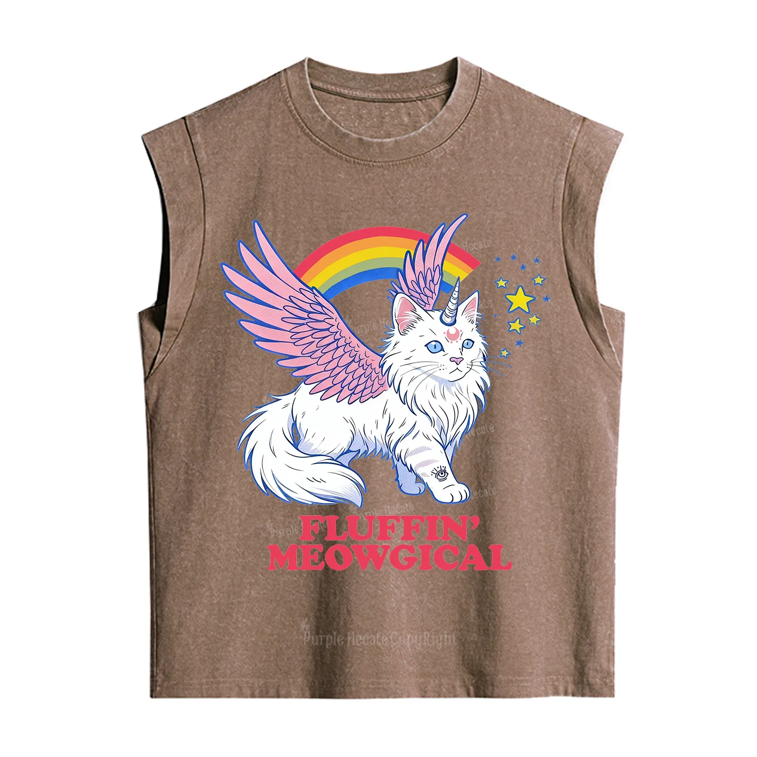 Purplehecate Fluffin Meowgical Vintage Washed Tank