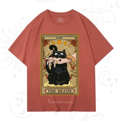 Purplehecate The Death Tarot Black Cat T-Shirt