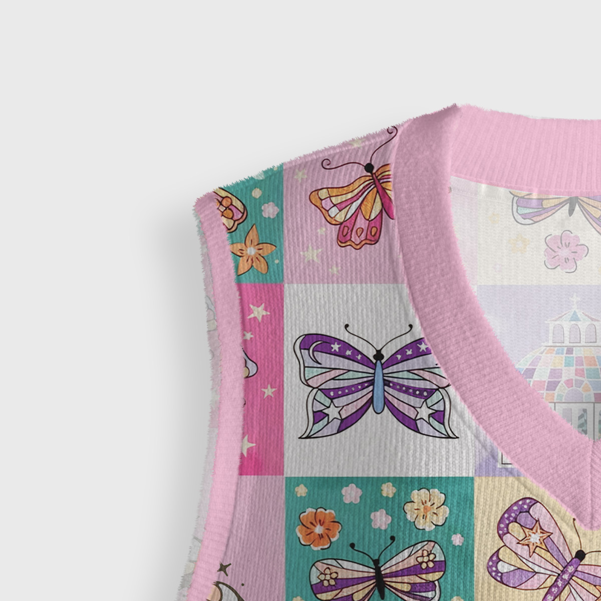 Purplehecate Dreamy Butterfly Garden Ugly Sweater Vest