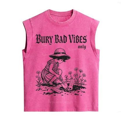 Purplehecate Bury Bad Vibes Only Vintage Washed Tank
