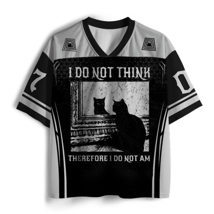 Purplehecate I Do Not Think Therefore I Do Not Am Mesh Jersey