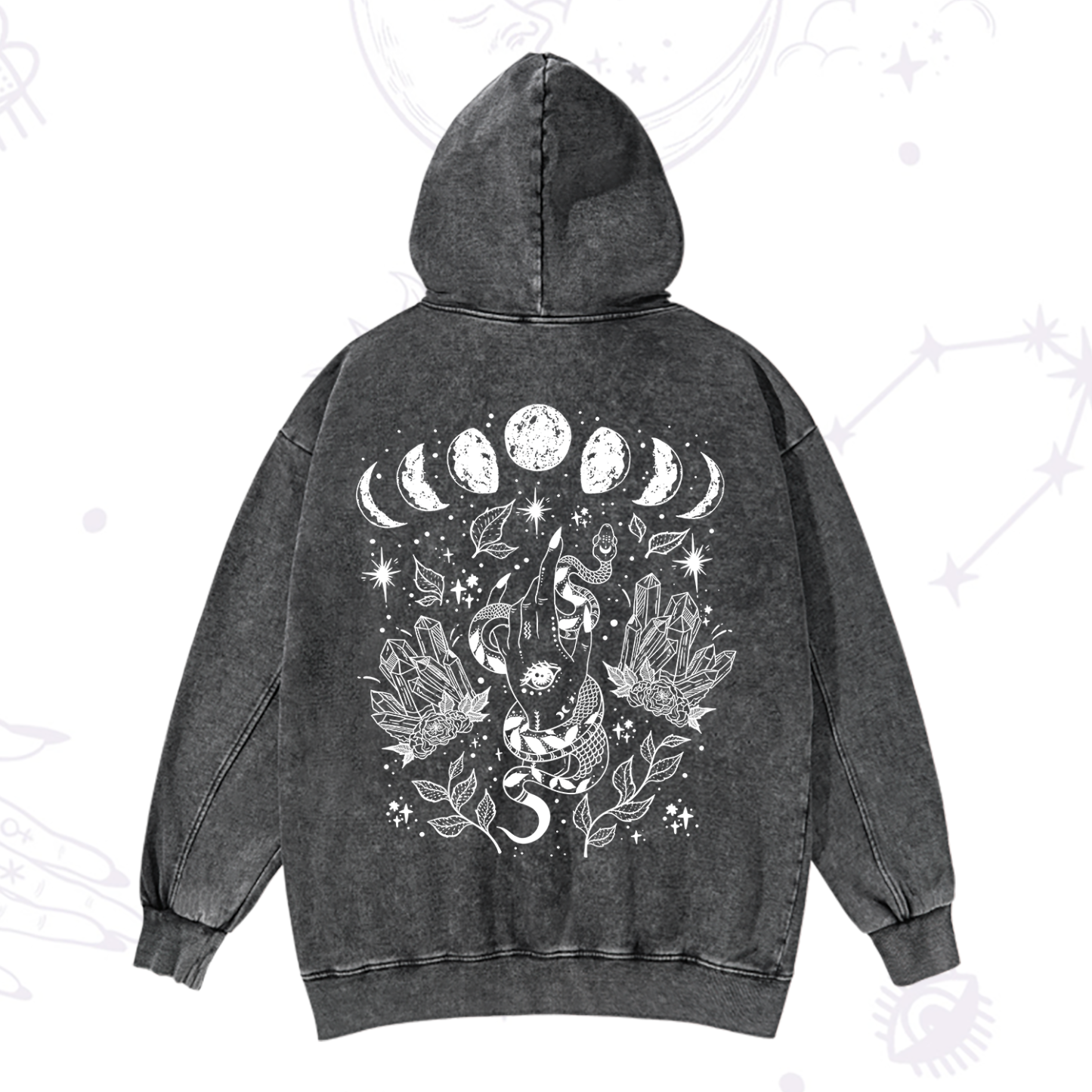 Magic Purplehecate Reach For The Moon Washed Hoodie