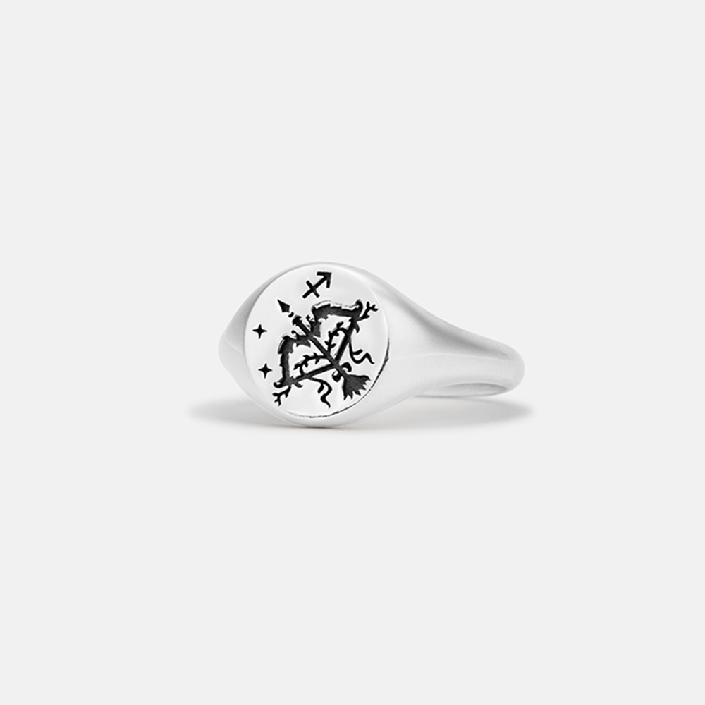 Purplehecate Sagittarius Zodiac Sterling Silver Ring