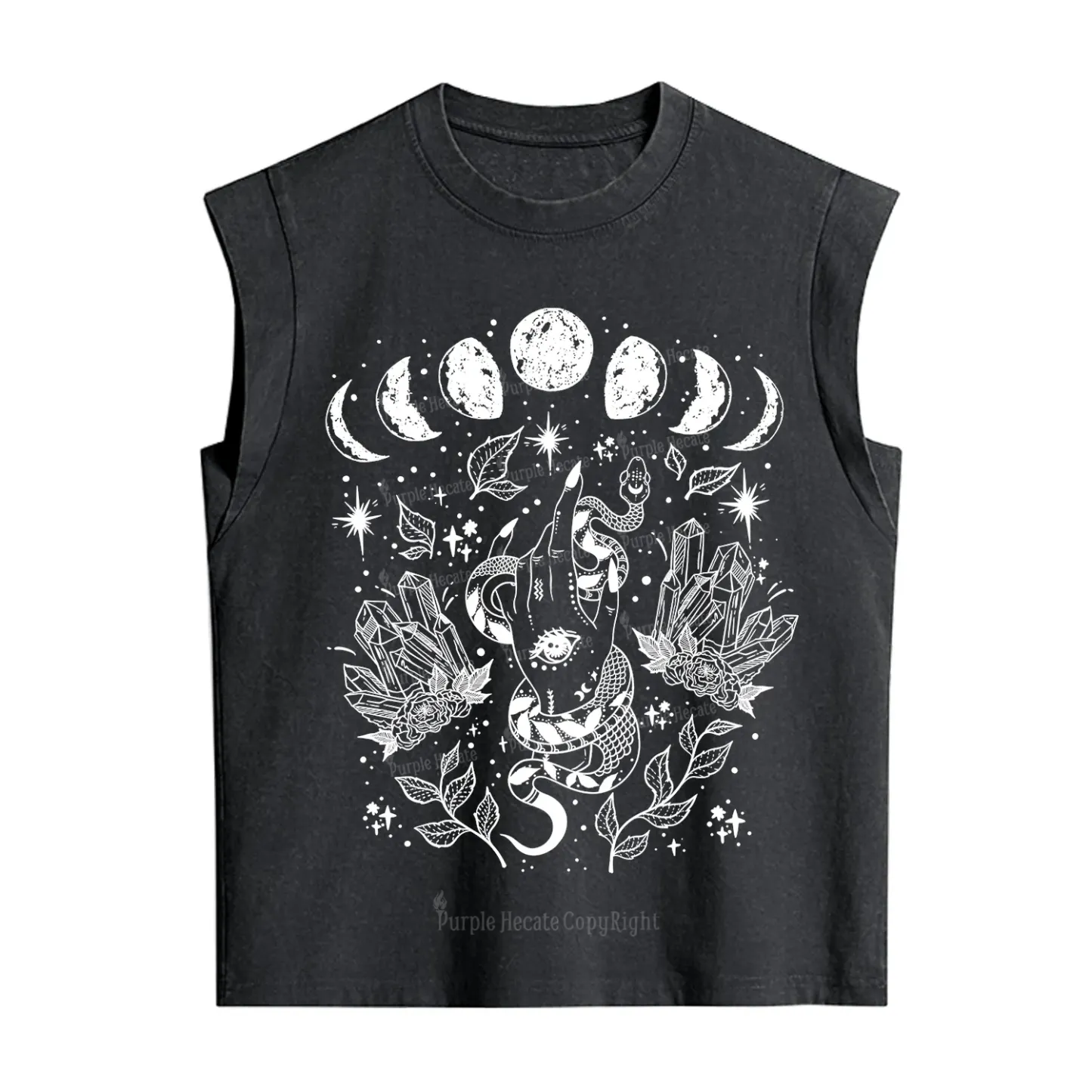 Purplehecate Reach For The Moon Vintage Washed Tank