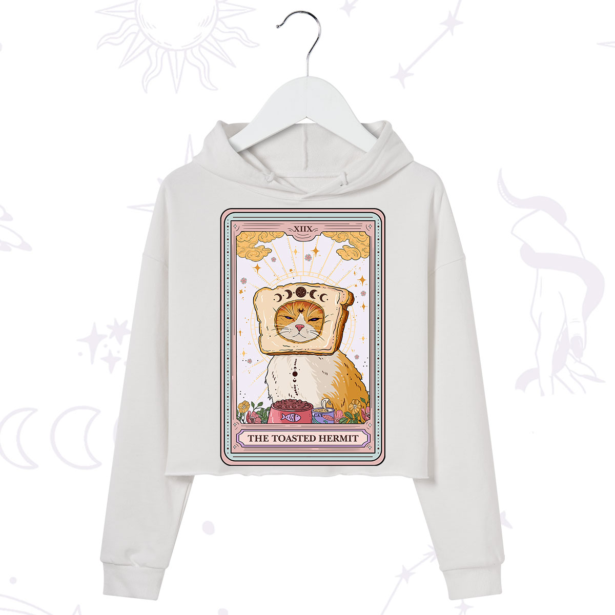 Purplehecate The Toasted Hermit Tarot Crop Hoodie