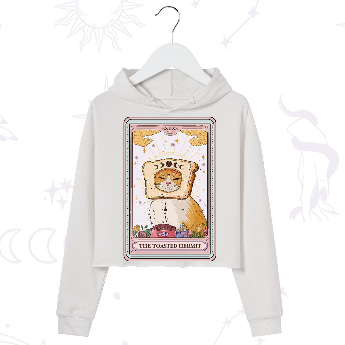 Purplehecate The Toasted Hermit Tarot Crop Hoodie