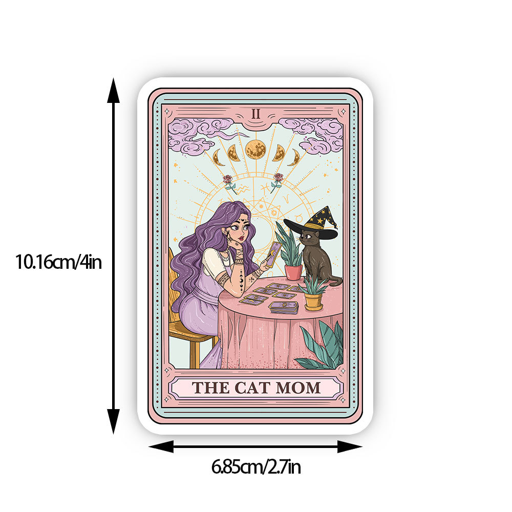 Purplehecate The Witchy Cat Mom Tarot Sticker