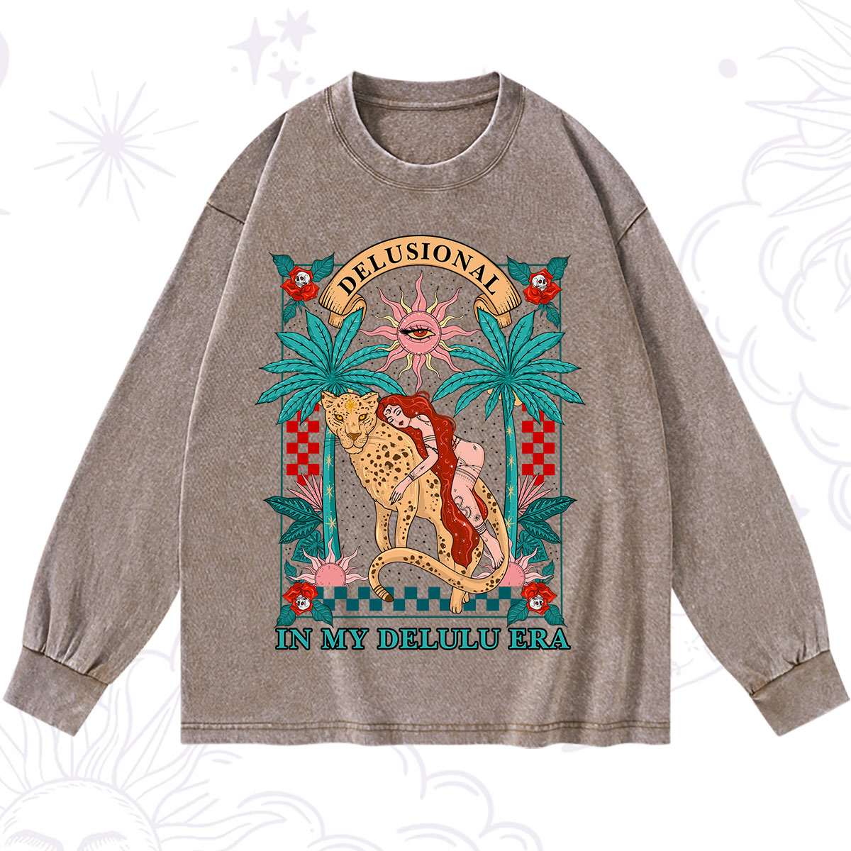 Purplehecate In My Delulu Era Washed Long Sleeve Shirt