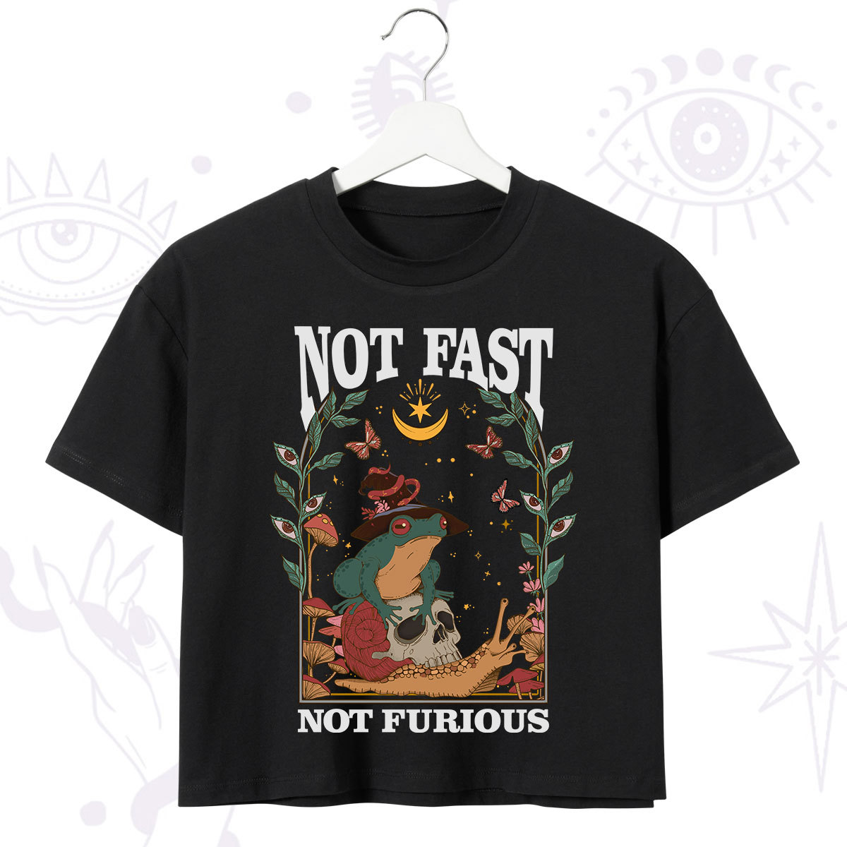 Purplehecate Not Fast Not Furious Crop T-Shirt