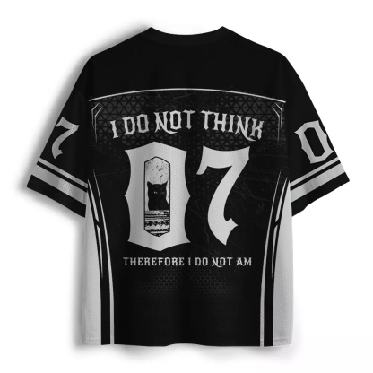 Purplehecate I Do Not Think Therefore I Do Not Am Mesh Jersey