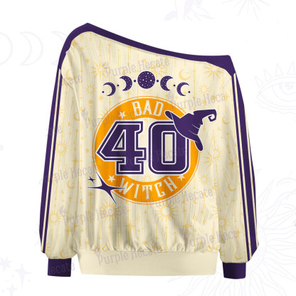 Purplehecat Bad Witch Mode Activated-No.40 Off The Shoulder Graphic Jersey