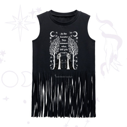 Purplehecate Be The Ancestor They Summon When Shit Gets Real Fringe Tank Top