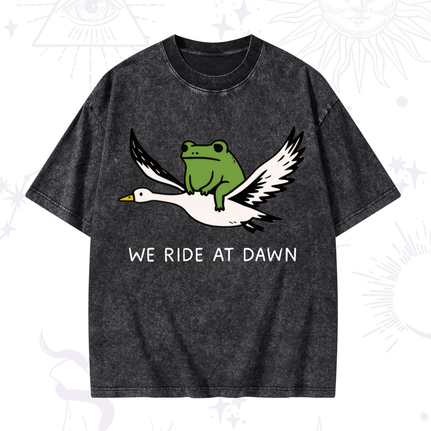 Purplehecate We Ride at Dawn Washed T-Shirt