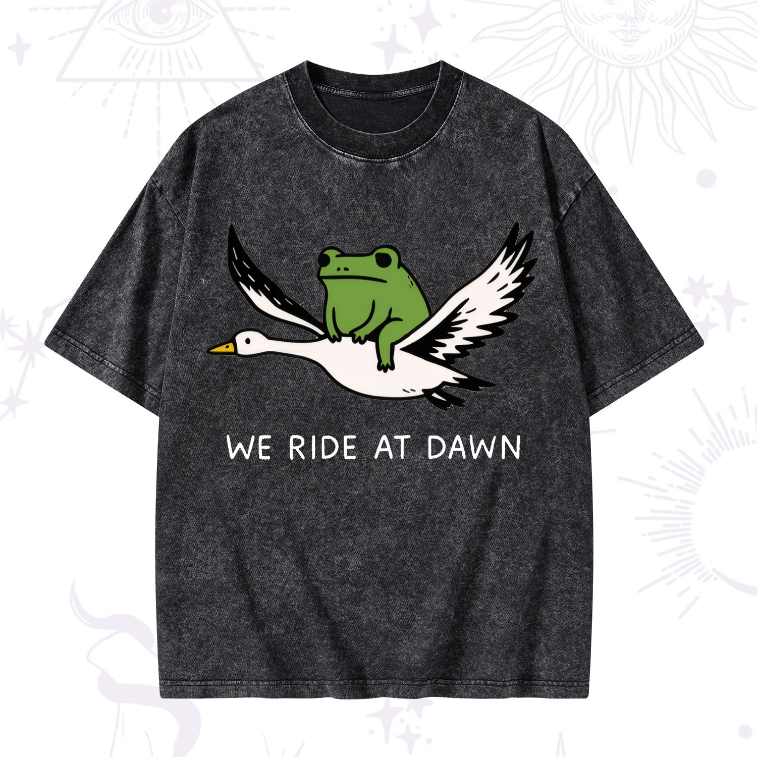 Purplehecate We Ride at Dawn Washed T-Shirt