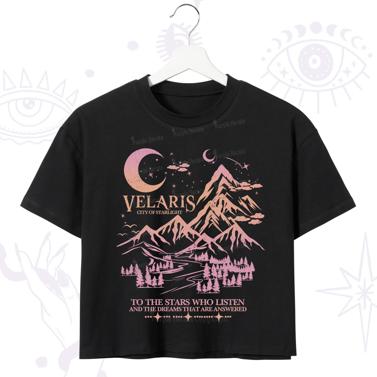 Purplehecate Echoes of the Hidden City Crop T-Shirt