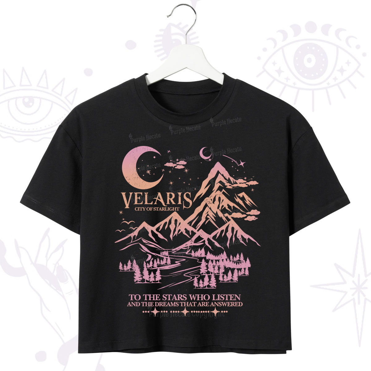 Purplehecate Echoes of the Hidden City Crop T-Shirt