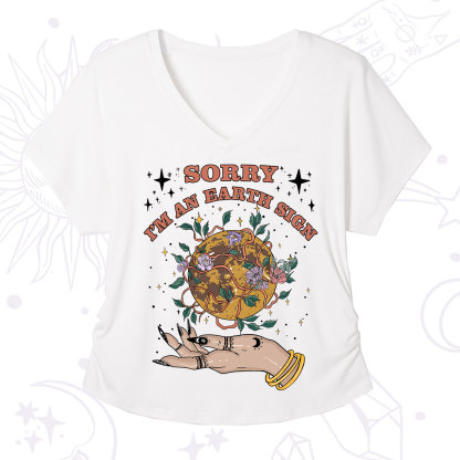 Purplehecate Sorry I'm A Earth Sign V-Neck T-Shirt