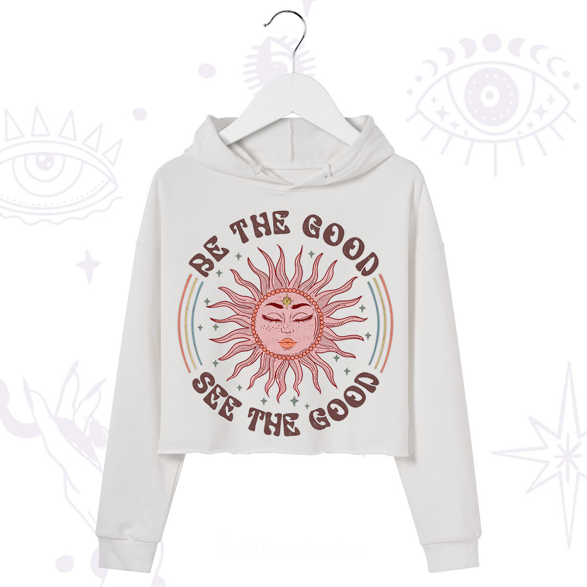 Purplehecate Be the Good See the Good Crop Hoodie