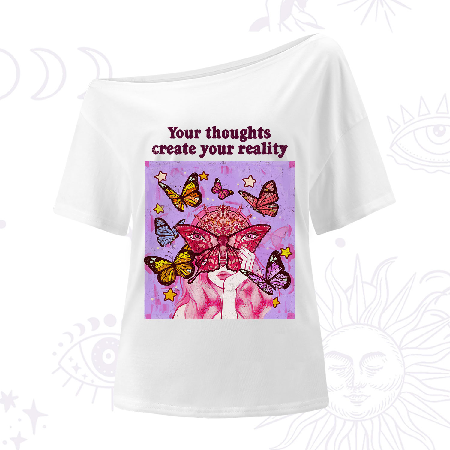 Purplehecate Create Your Reality One Shoulder T-Shirt