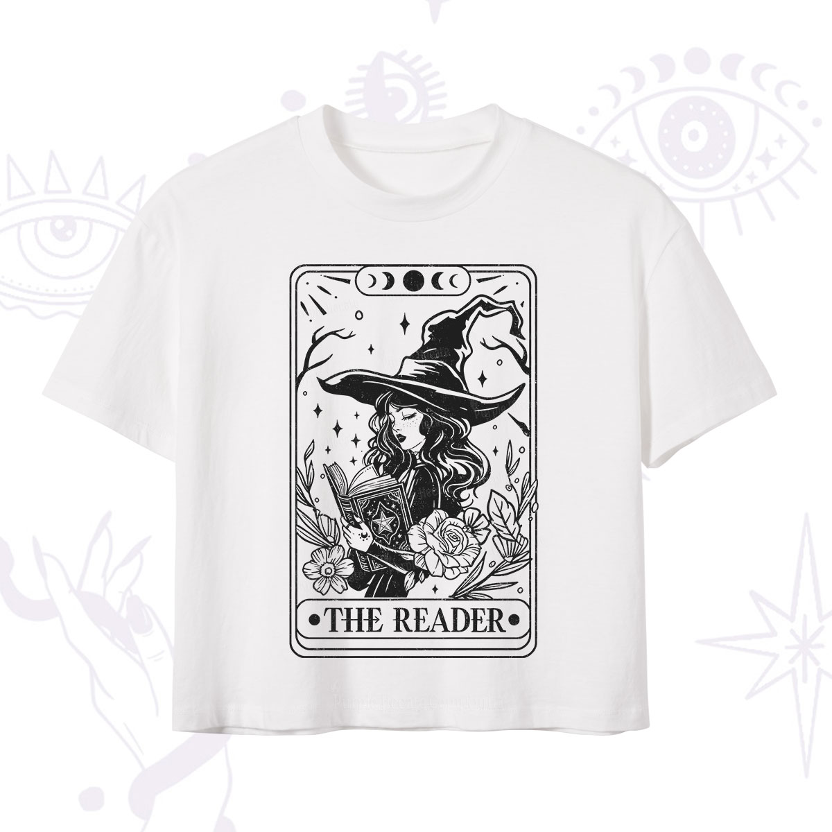 Purplehecate The Witch Reader Tarot Crop T-Shirt