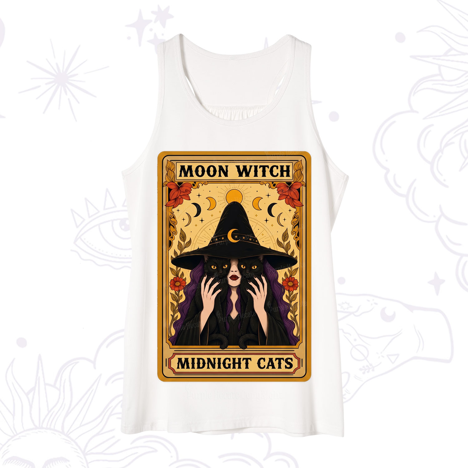 Purplehecate The Moon Witch Midnight Cats Oracle Card Tank