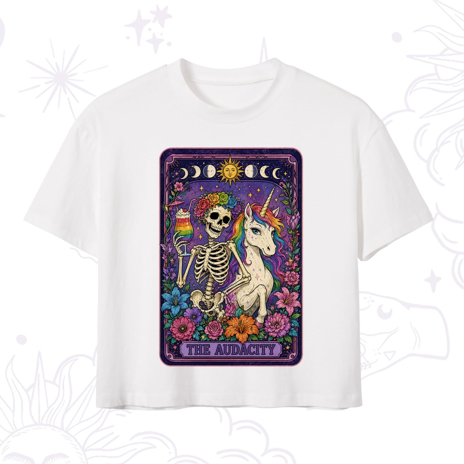 Purplehecate The Audacity Tarot Pride Rainbow Crop T-Shirt