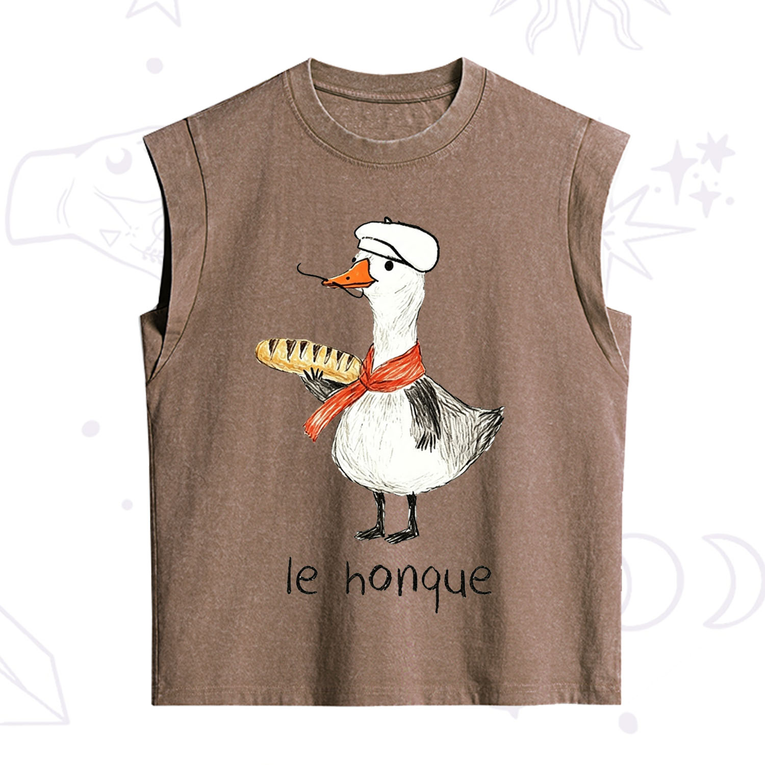 Purplehecate Funny French Goose Vintage Washed Tank