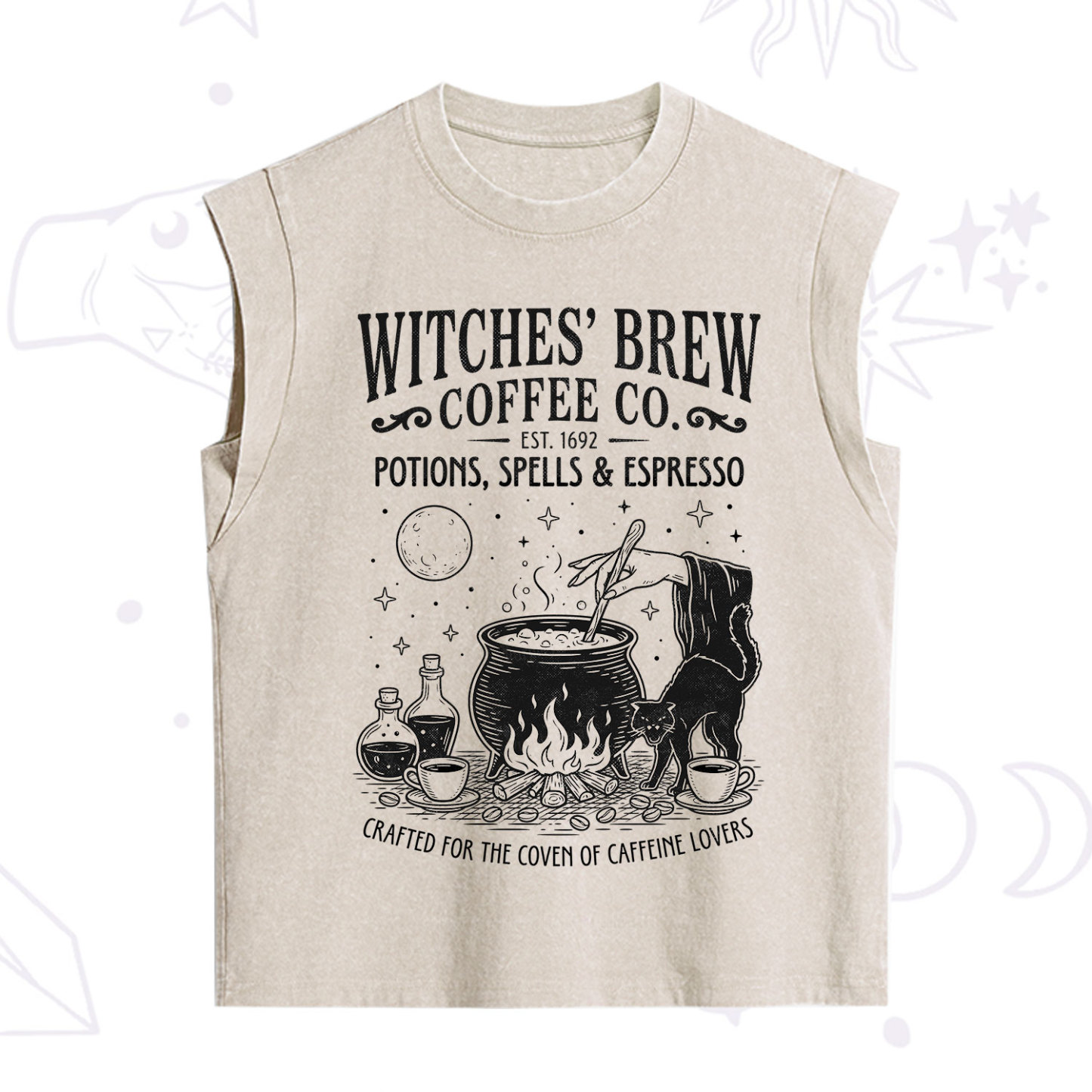 Purplehecate Witches' Brew Coffee Club Vintage Washed Tank