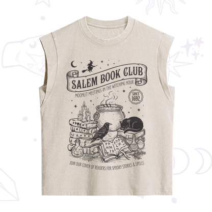 Purplehecate Salem Witch Book Club Vintage Washed Tank