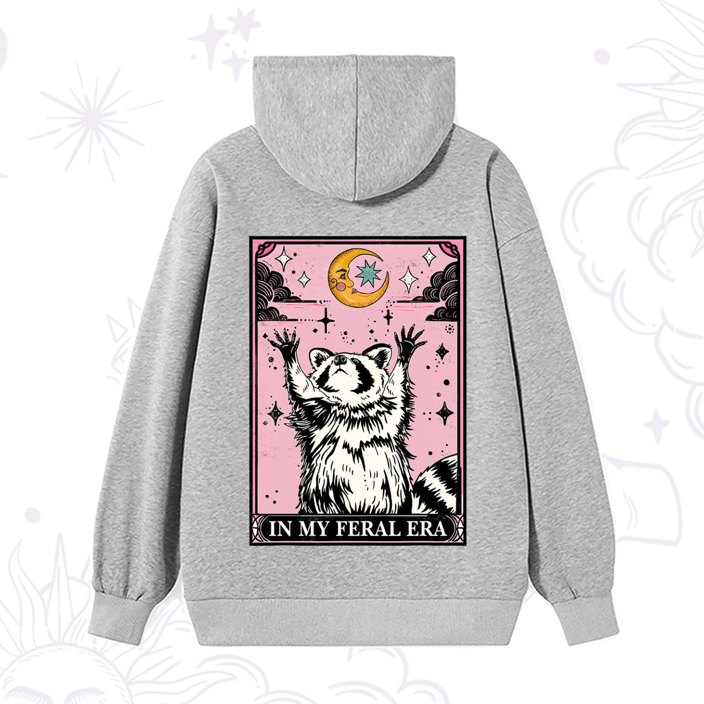 Purplehecate The In My Feral Era Tarot Raccoon Hoodie