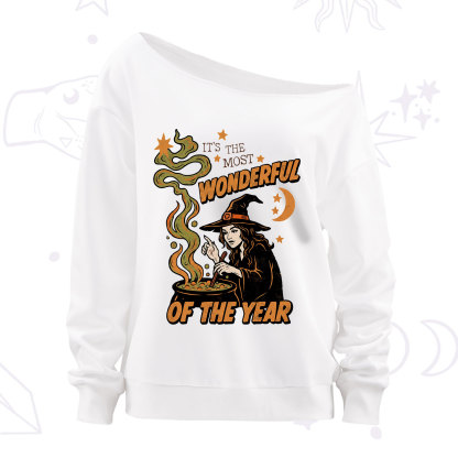 Purplehecate Is The Most Wonderful Time Halloween Off The Shoulder Sweatshirt