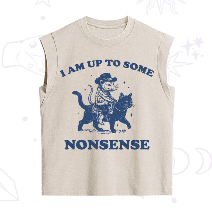 Purplehecate I Am Up To Some Nonsense Opossum Vintage Washed Tank