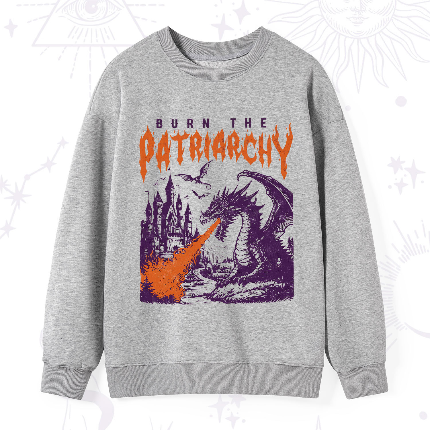 Purplehecate Burn the Patriarchy Dragon Sweatshirt