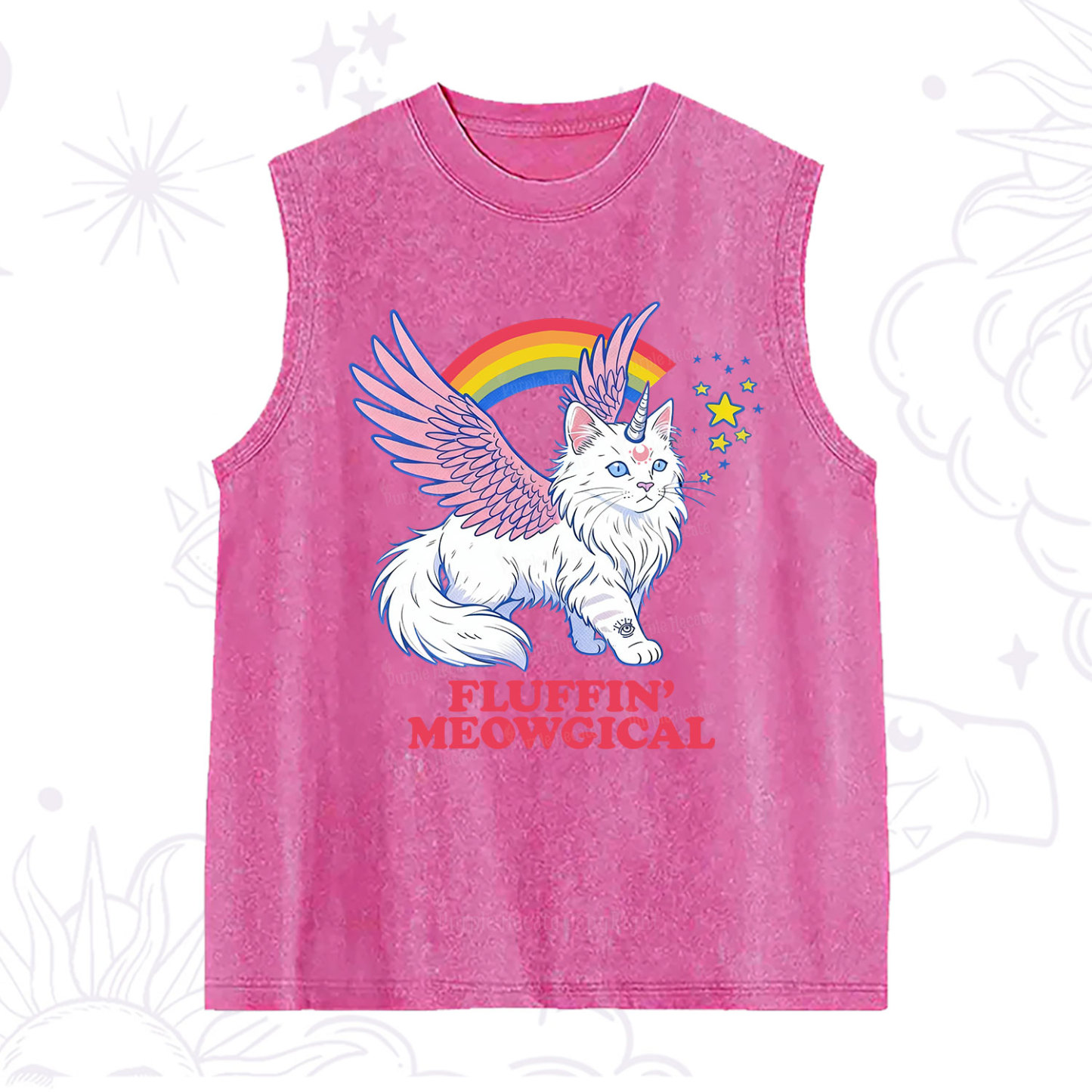 Purplehecate Fluffin Meowgical Washed Tank