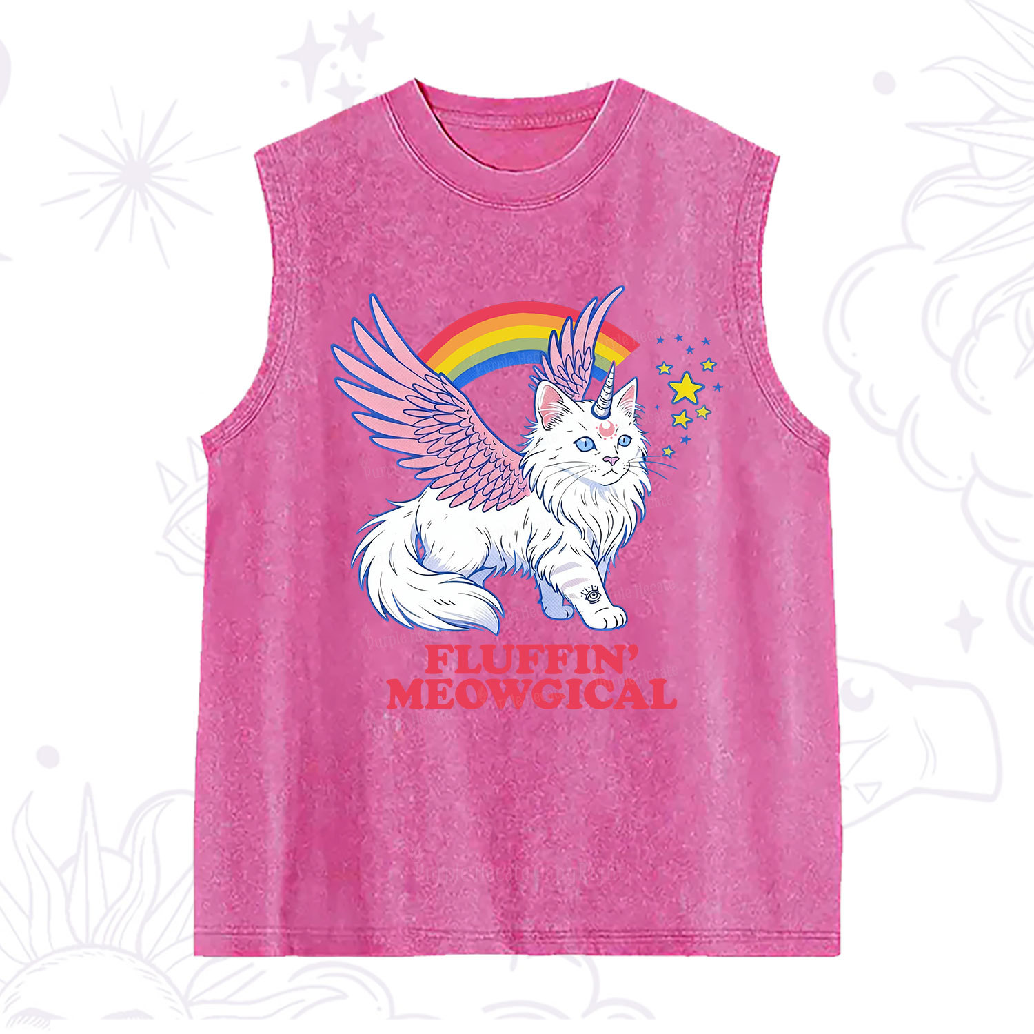 Purplehecate Fluffin Meowgical Washed Tank