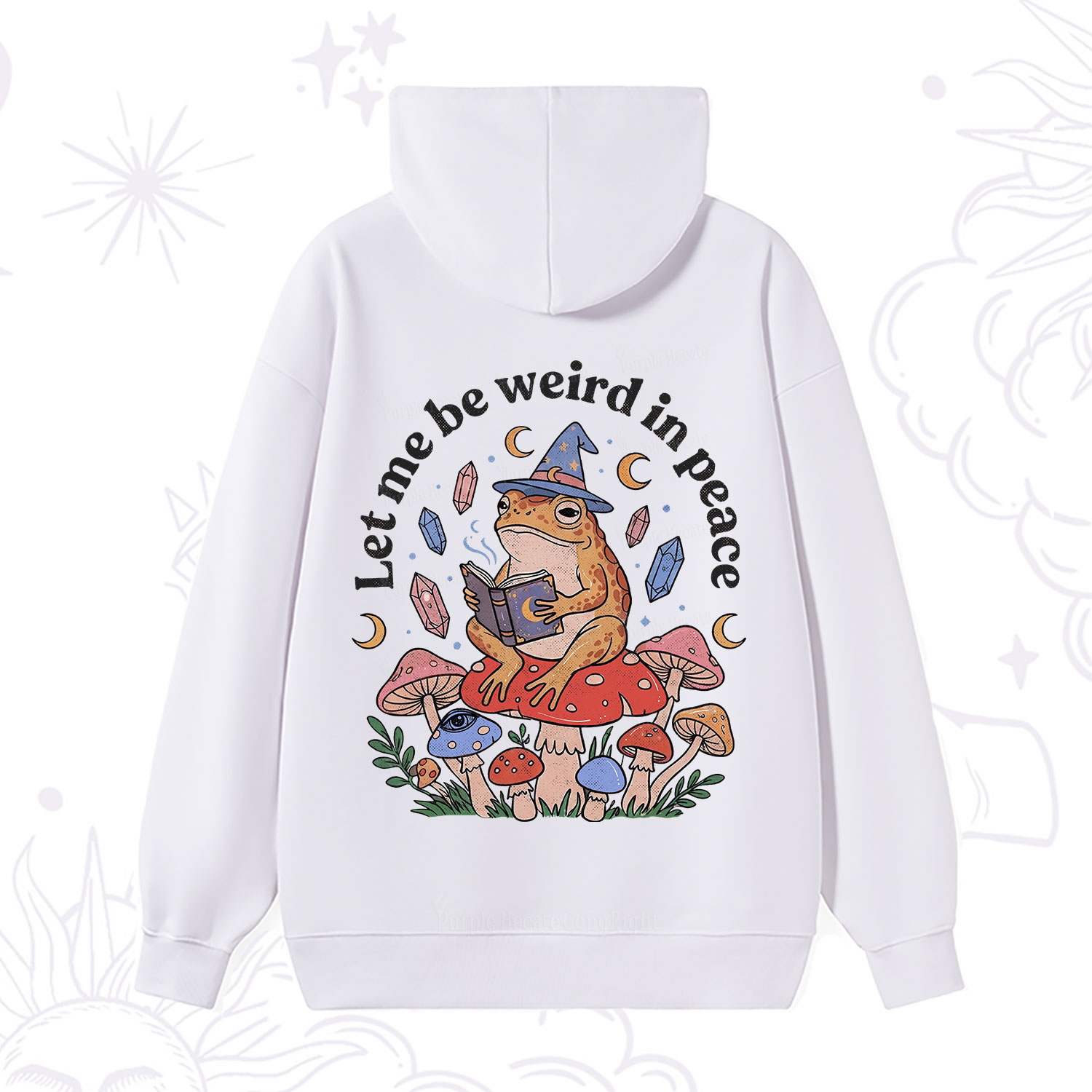 Purplehecate Let Me Be Weird in Peace Frog Hoodie