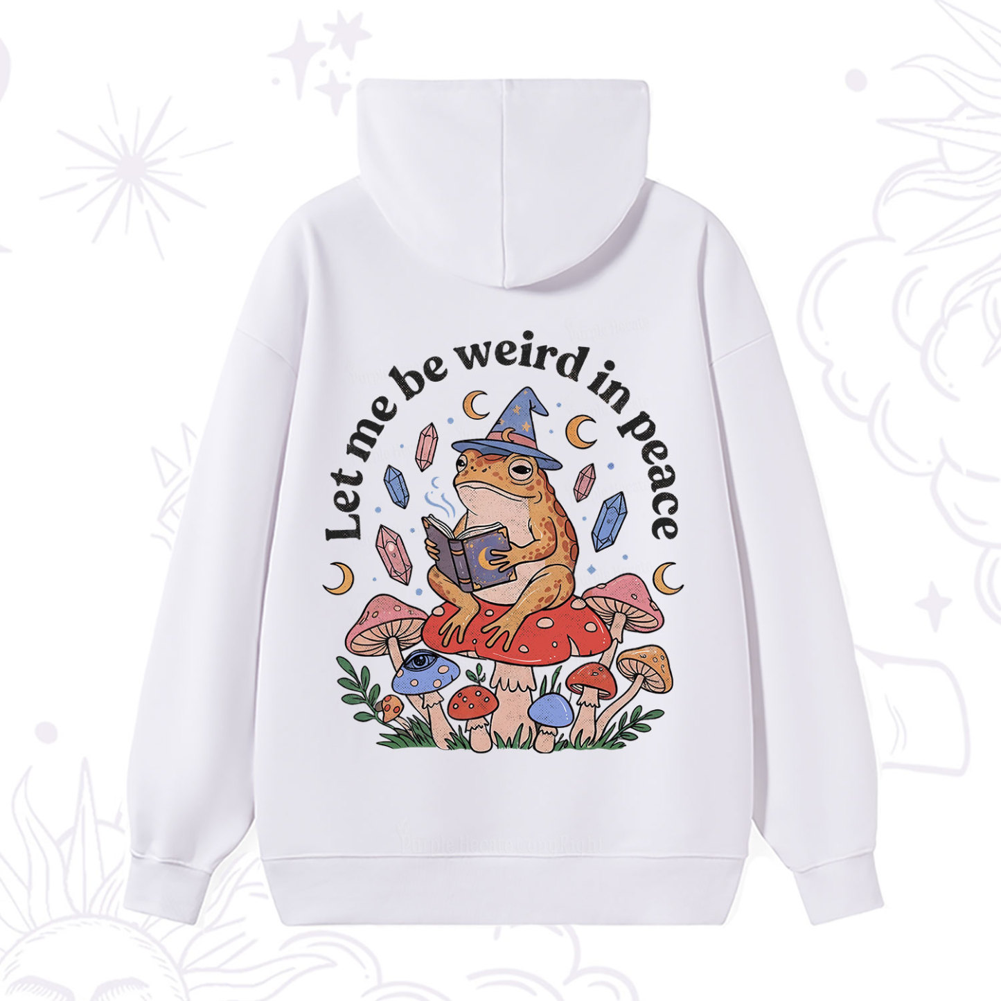 Purplehecate Let Me Be Weird in Peace Frog Hoodie