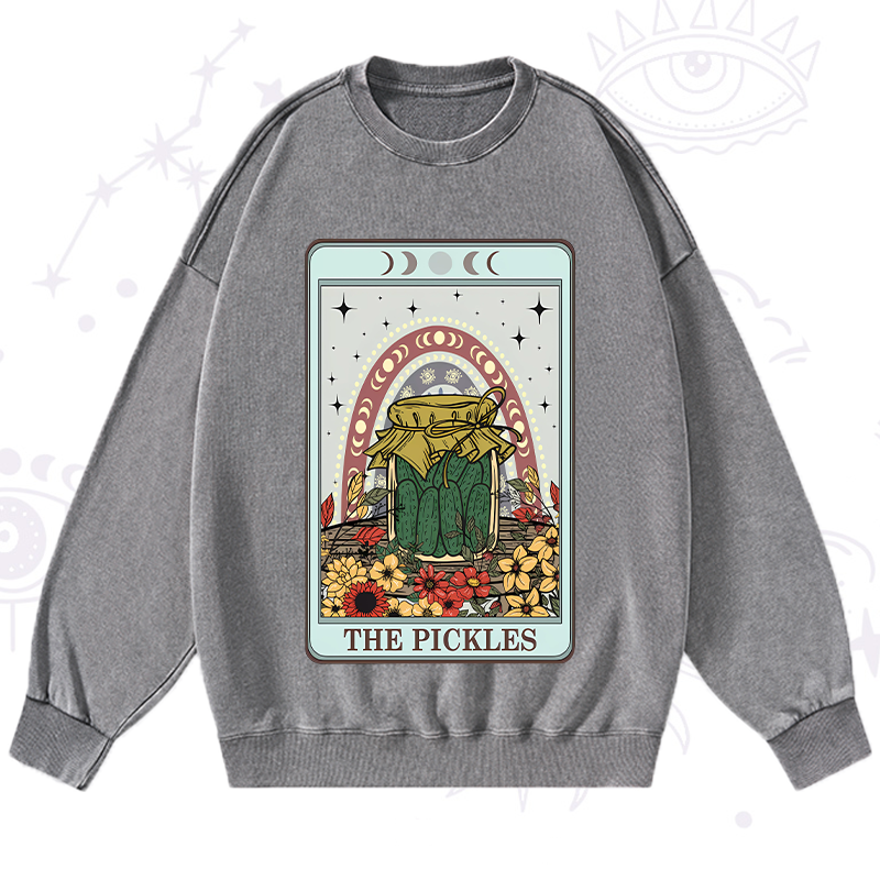 Purplehecate The Pickles Tarot Washed Sweatshirt