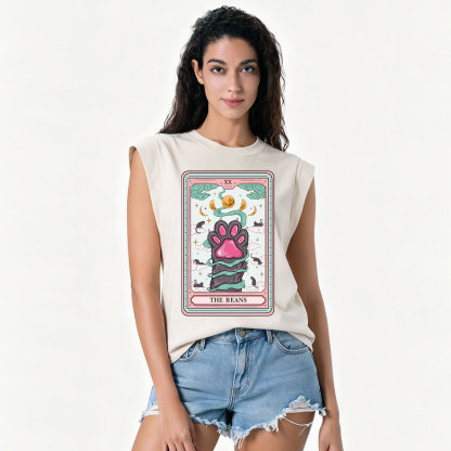 Purplehecate The Beans Cat Tarot Vintage Washed Tank