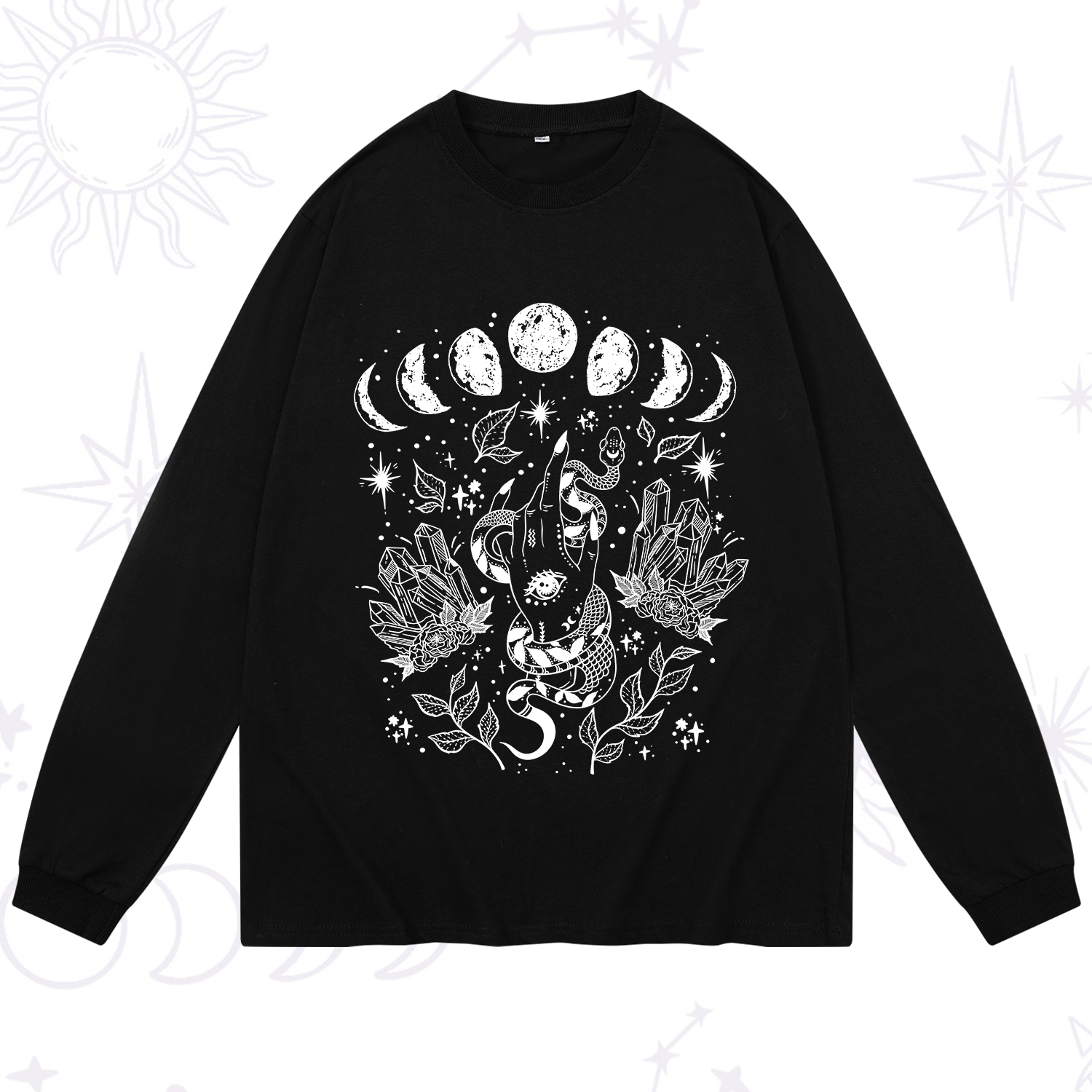 Purplehecate Reach For The Moon Long Sleeve T-Shirt
