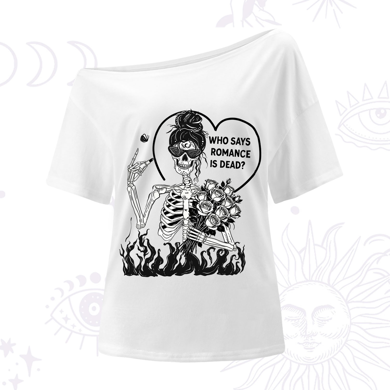 Purplehecate Who Says Romnace Is Dead One Shoulder T-Shirt